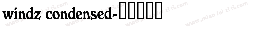 windz condensed字体转换